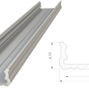 Profilé aluminium saillie P6 x 12mm 2M