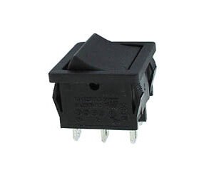 INTERRUPTEUR DE PUISSANCE A BASCULE 5A-250V DPDT ON-ON - NOIR