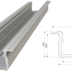 Profilé aluminium encastrable P9 x 12mm 2M