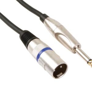 Cordon AUDIO 1 x  XLR 3B mâle vers 1 x Jack 6,35mm mono mâle