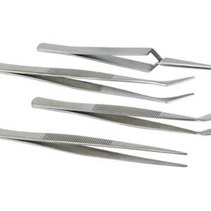 Jeu de 4 pinces de précision en acier