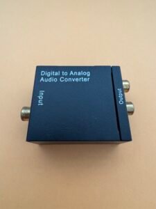 Convertisseur audio numérique Toslink+coax vers audio analogique RCA